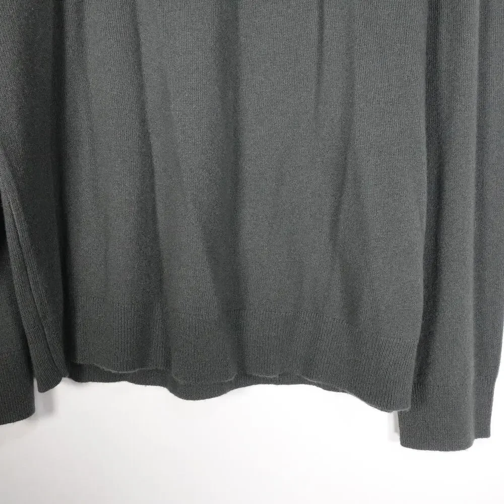 EUC Quince Men's Moss Green Mongolian Cashmere Turtleneck Sweater Sz XL 1013
